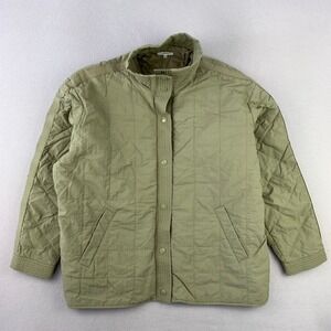 Maurices Quilted‎ Bomber Jacket Womens 2X Green Nylon Retro Casual